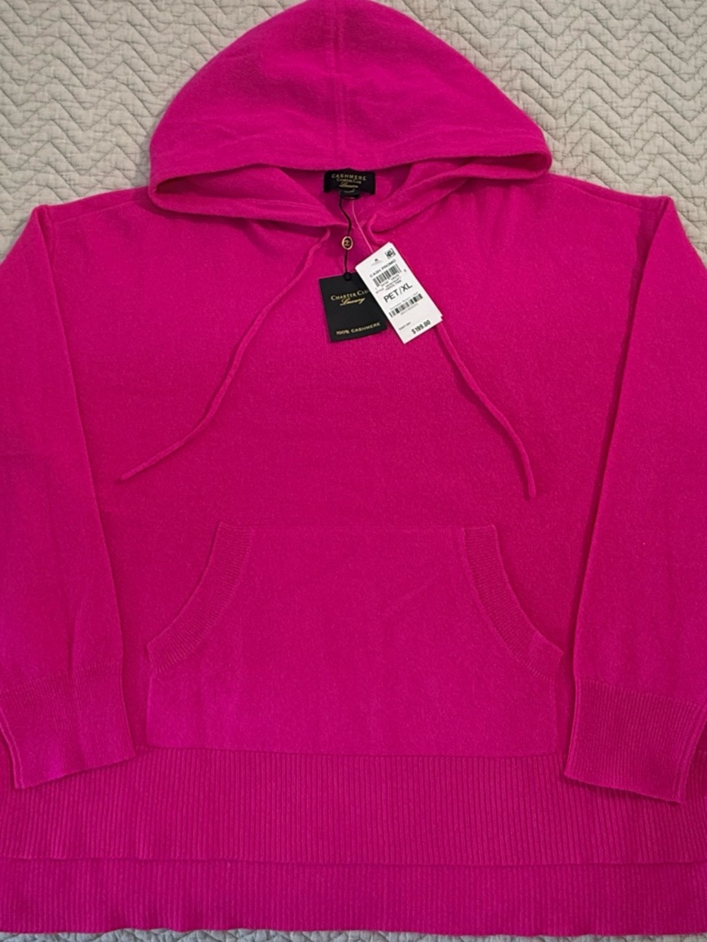 Charter Club Cashmere Hot Pink Hoodie